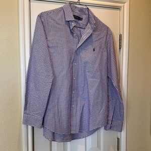Ralph Lauren Men's Purple Checkered Shirt